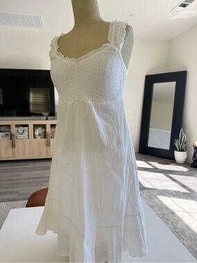 MAEVE dress smocked bodice ruffled lace trim  100% Cotton Summer guaze Sundress